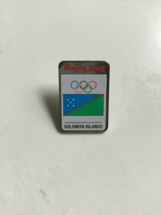 Solomon Islands Olympic Games Committee Pin Noc Beijing Olympics 2008