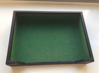 A VINTAGE 1960 ' S MARK CROSS ENGLAND LEATHER GAME TRAY WITH GREEN FELT INTERIOR 2