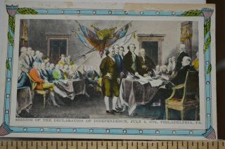 C 1930 Signing Of The Declaration Of Independence - Philadelphia Pa Postcard