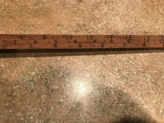 VINTAGE CLEVELAND RULE CO.  LOG LOGGING LUMBER TALLY STICK TOOL RARE LOOK 6