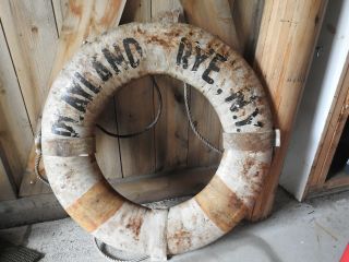 Vintage Life Ring From Playland Park Beach,  Rye Ny.  Unusual Find.