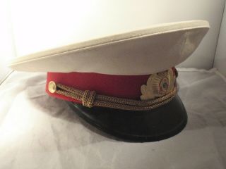 Vintage Soviet Russian Mvd Militia Police Visor Cap Hat Size 56 Obsolete