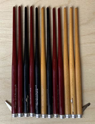 12 Vintage Dip Pens Penholders Hardtmuth Koh - I - Noor Rare Lever Action No.  03 - 1/2