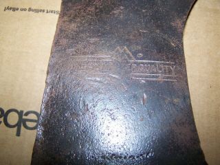 OLD DOUBLE BIT AXE HEAD STAMPED WARDS MASTER QUALITY {MONTGOMERY WARDS AX} 3