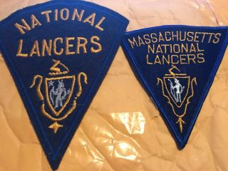State Of Massachusetts National Lancers Patch Set Old Felt