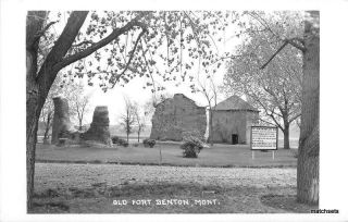 1950s Old Fort Benton Montana Rppc Real Photo Postcard 10332