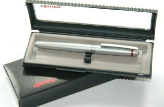 Rotring Freeway Silver Fountain Pen,  F - Fine Stainless Steel Nib,  Germany