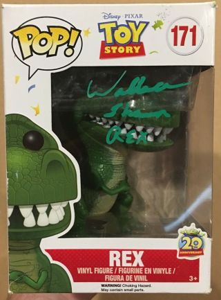 Wallace Shawn Signed/autographed Funko Pop Disney Pixar Toy Story Rex