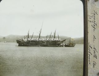 Photo 1880 Naval Boat Sinking Ship Rescue Lisboa Portugal Lisbon Shipwreck