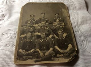 1800’s Baseball Team Cabinet Card Photograph (unique Uniforms)