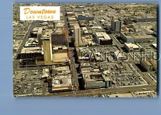 Nevada Postcard M,  9240 Aerial View Of Downtown Las Vegas