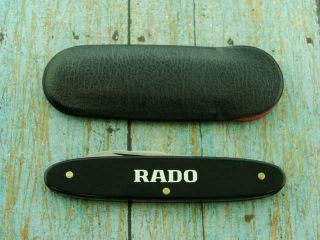 Vintage Wenger Swiss Army Rado Alox Folding Pocket Knife Watch Case Tool Knives