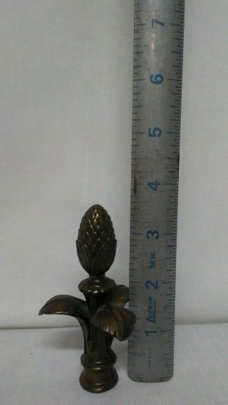 Victorian Style Lamp Finial Antique Brass Finish { 3 3/4 " Tall } Vintage