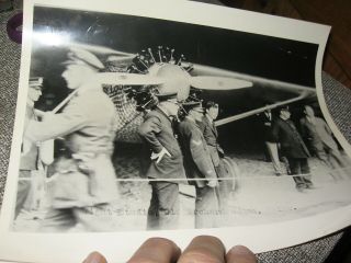 Early 1900s Antique Photo Charles Lindbergh With The Spirit Of St.  Louis 8 By 10
