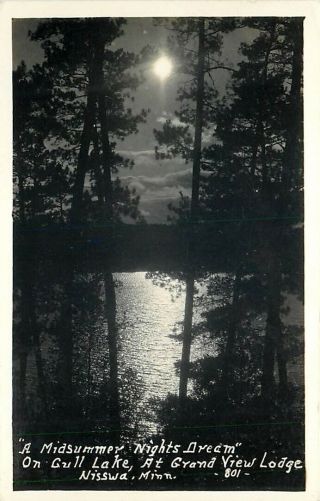 Nisswa,  Minnesota,  View Of Gull Lake From Grand View Lodge,  Rppc,  1934 Pm,  801