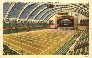 Atlantic City Convention Hall And Theatre Jersey Nj 1930s