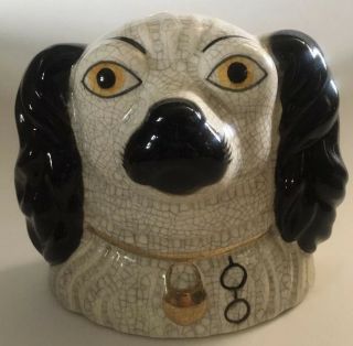 Vintage Fitz & Floyd Staffordshire Style Spaniel Porcelain Dog Bookend Bust