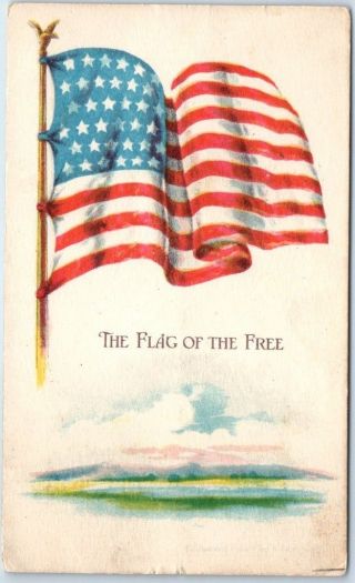 World War I Wwi Patriotic Greetings Postcard " The Flag Of The " 1917 Cancel