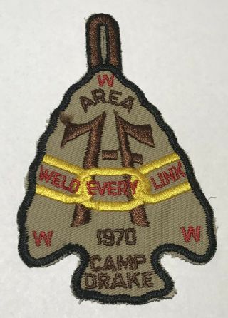 1970 Oa Conclave Patch Region 7 F Camp Drake Cl1