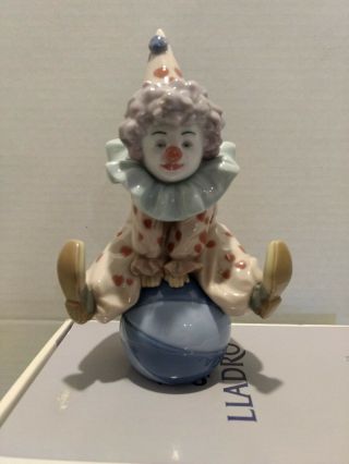 Lladro Clown On Ball Figurine 5813 W Box
