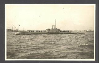Orig Real Photo Postcard Submarine H.  M.  S.  R 6