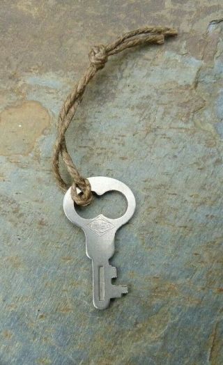 Antique Flat Steel Key Russell & Erwin Padlock Key 8 R & E Pad Lock Key 8