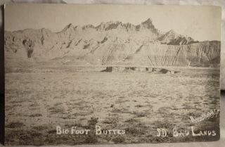 Vintage 1908 Big Foot Buttes Badlands South Dakota Real Photo Post Card