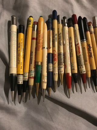 32 Various Vintage Mechanical Advertising Pencils