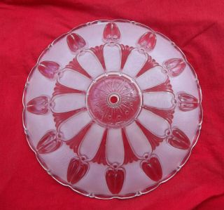 Antique Art Deco Pink Glass Ceiling Lamp Shade Cover Vintage Hanging Fixture