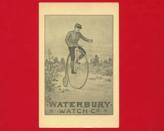 Vintage / Antique Waterbury Watch Co.  Postcard Full Size 3 1/2 " X 5 1/2 "