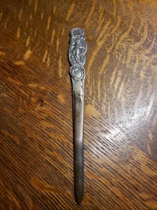 Antique C1890s Letter Opener With Cherub Angel & Advertising American Star Soap