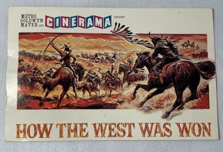 Metro Goldwyn Mayer Cinerama How The West Was Won Wagon Train Attack Postcard