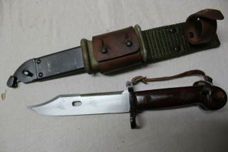 Romanian Military Issue Wire Cutting Bayonet Knife Comblock With Scabbard Froga2
