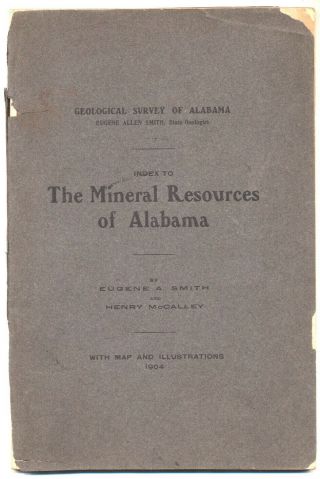1904 Alabama Mineral Resources Booklet Geological Survey 2p Map Great Images