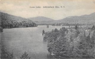 Postcard Ny Adirondack Mountains Loon Lake Early 1900 