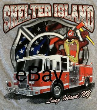 Shelter Island Fire Department Suffolk County Long Island Ny T - Shirt M Fdny