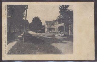 Postcard Delanson York/ny North Main Street Large Family Houses/homes 1906
