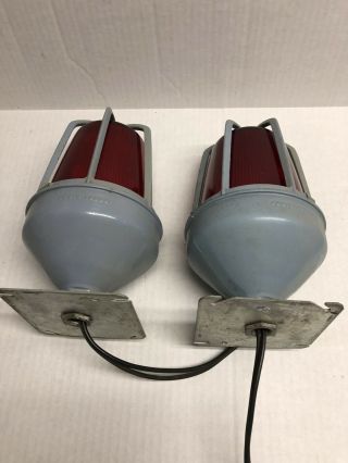 2 Vintage Crouse Hinds Industrial Fire Station Explosion Proof Light Fixture 5