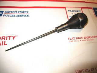 Antique Stanley Hurwood Heavy Duty Scratch Awl Leather Awl Good Cond.