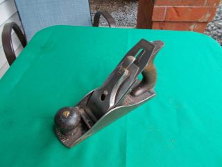 Antique Stanley Bailey No 4 Iron Wood Plane Dated March 26 02,  Apr 19 02,