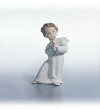Lladro Figurine 4540,  Angel With Flute,  Box