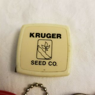 3 Vintage Mini Pocket Size Tape Measures Kruger Seed & Nevada Cigar Store, 3
