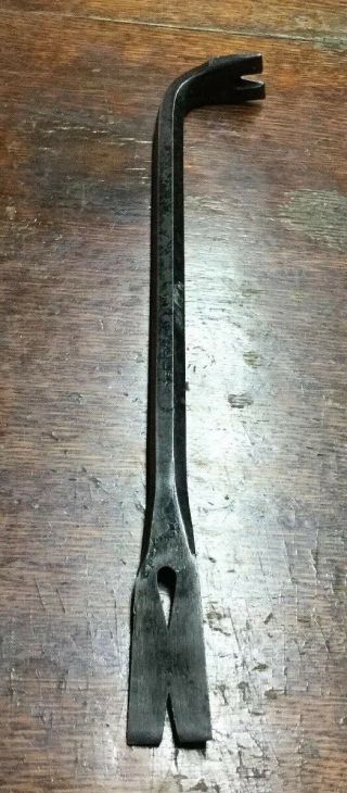 Vintage STANLEY HANDYMAN,  H - 818,  Carpenter ' s 17” Tool Claw / Nail Pry Crow Bar 6