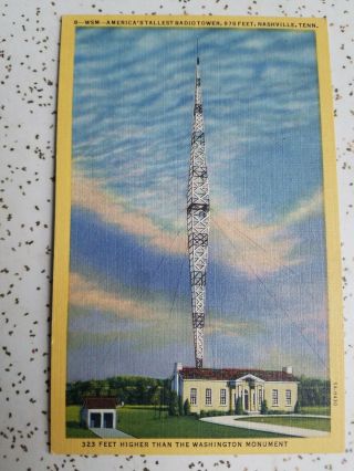 Americas Tallest Raido Tower Nashville Tennessee Postcard