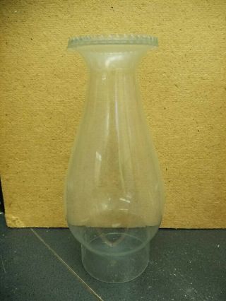 Antique Glass Oil Lamp Chimney With 3 " Fitter 8.  75 " Tall