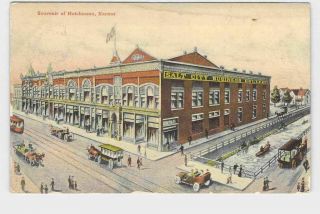 Antique Postcard Kansas Hutchinson 1910 Birds Eye View Salt City Business Colleg