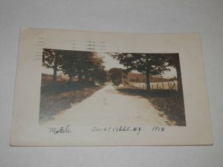 Jamesville Ny - Rare Old Real - Photo Postcard - Country Road - Onandaga County