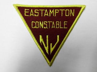 Old Vintage Eastampton Constable Patch Nj Jersey - Felt Triangle Patch