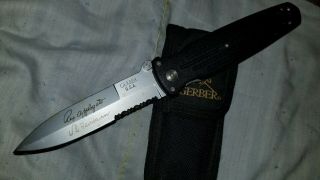 Gerber Rex Applegate Fairbairn Combat Folder Knife Black