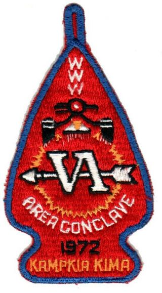 Boy Scouts Oa Conclave Area 5a 1972 Section Bsa Patch Badge